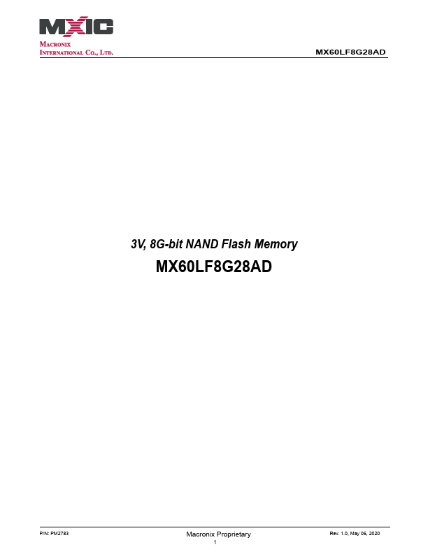 MX60LF8G28AD