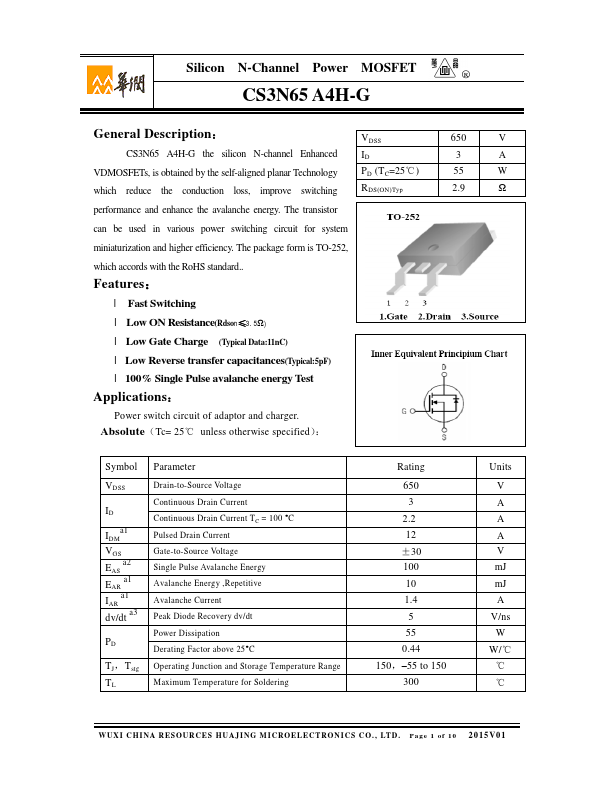 CS3N65A4H-G