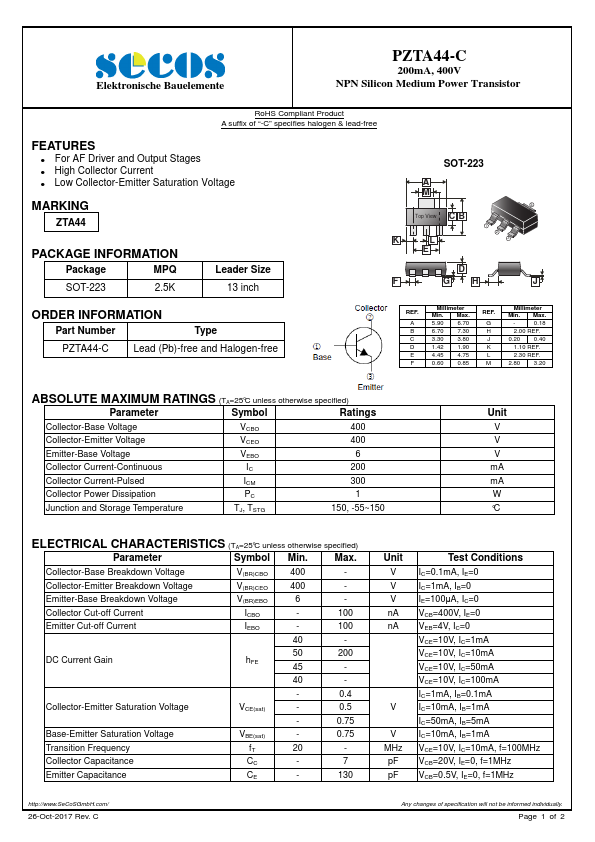 PZTA44-C