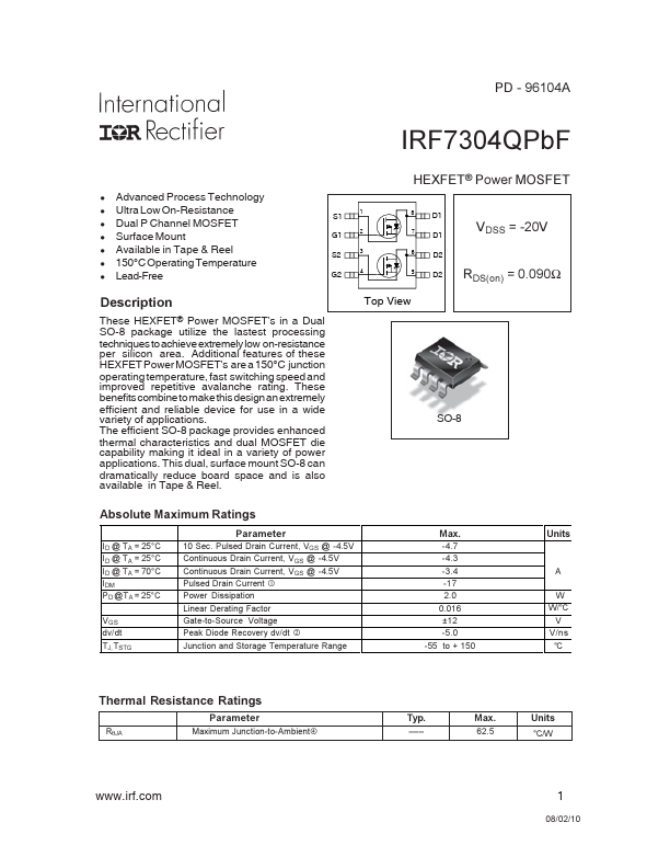 IRF7304QPBF