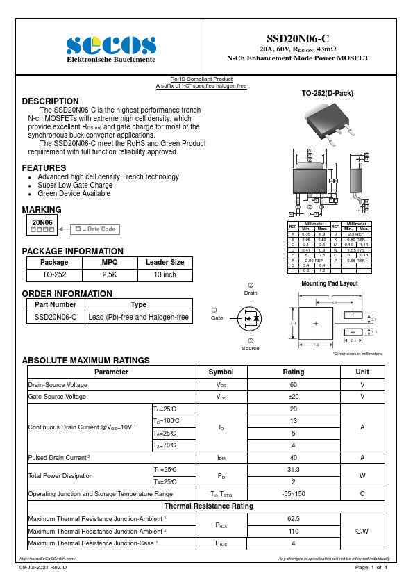 SSD20N06-C