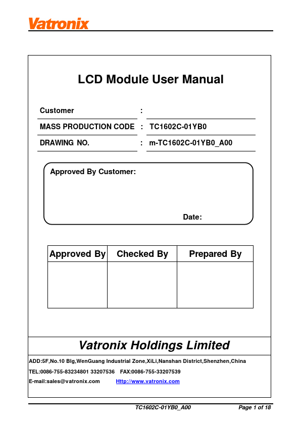 TC1602C-01YB0