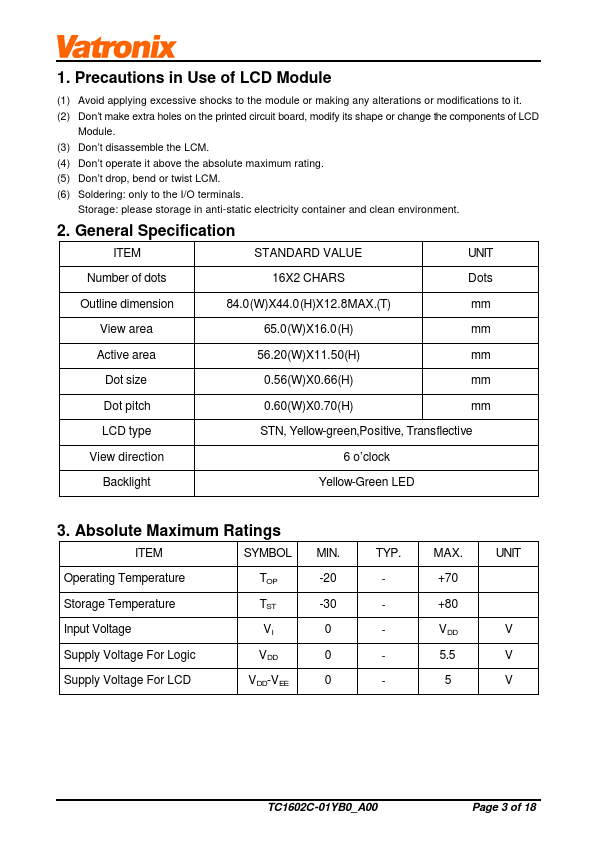 TC1602C-01YB0