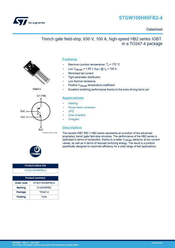 STGW100H65FB2-4