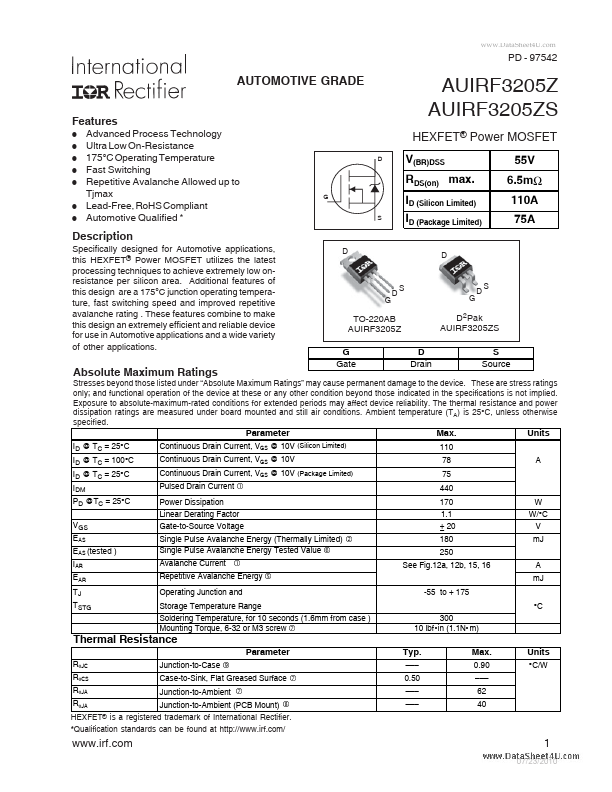 AUIRF3205ZS