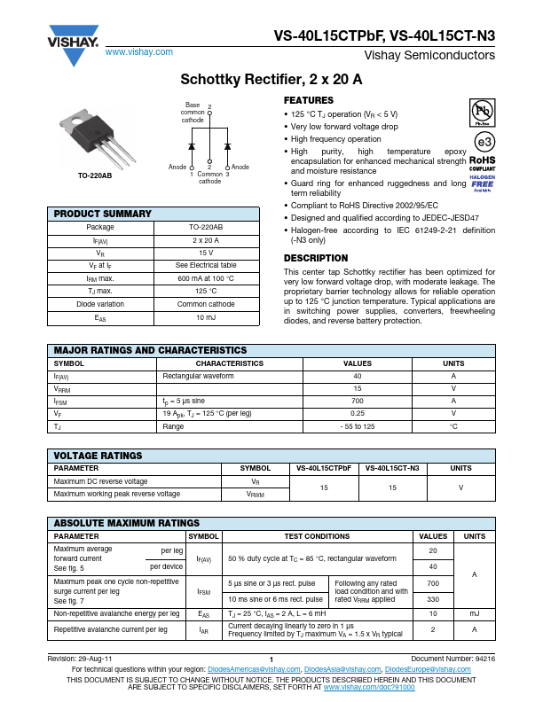 VS-40L15CTPbF