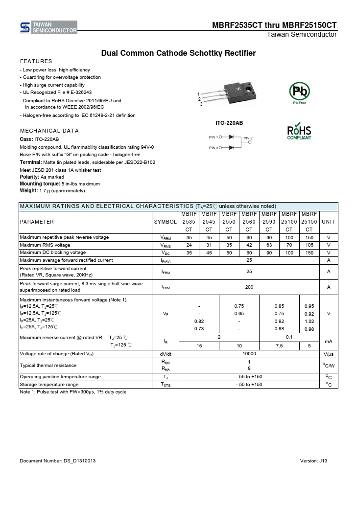 MBRF2535CT