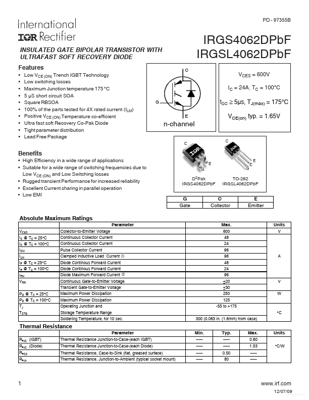 IRGSL4062DPBF