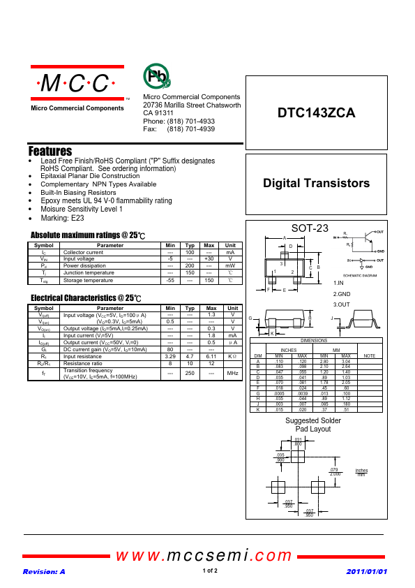 DTC143ZCA