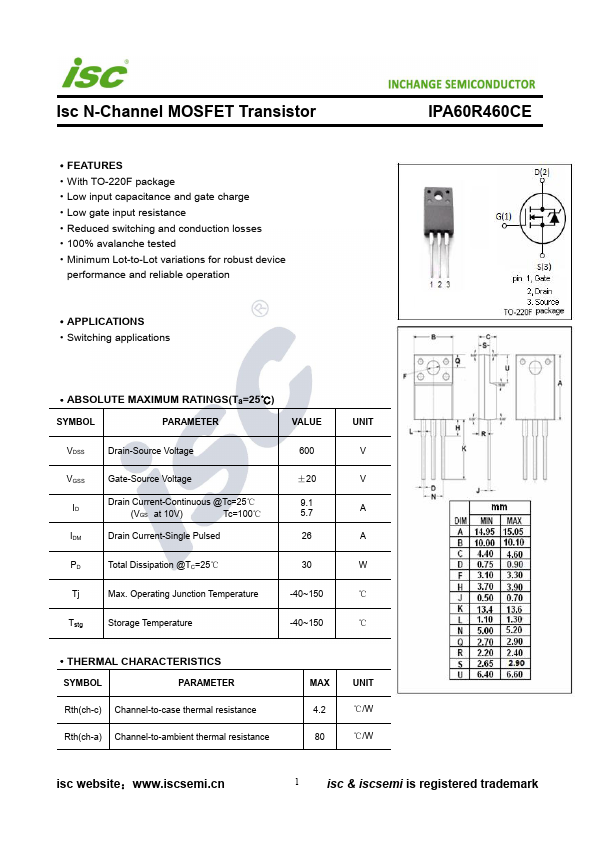 IPA60R460CE