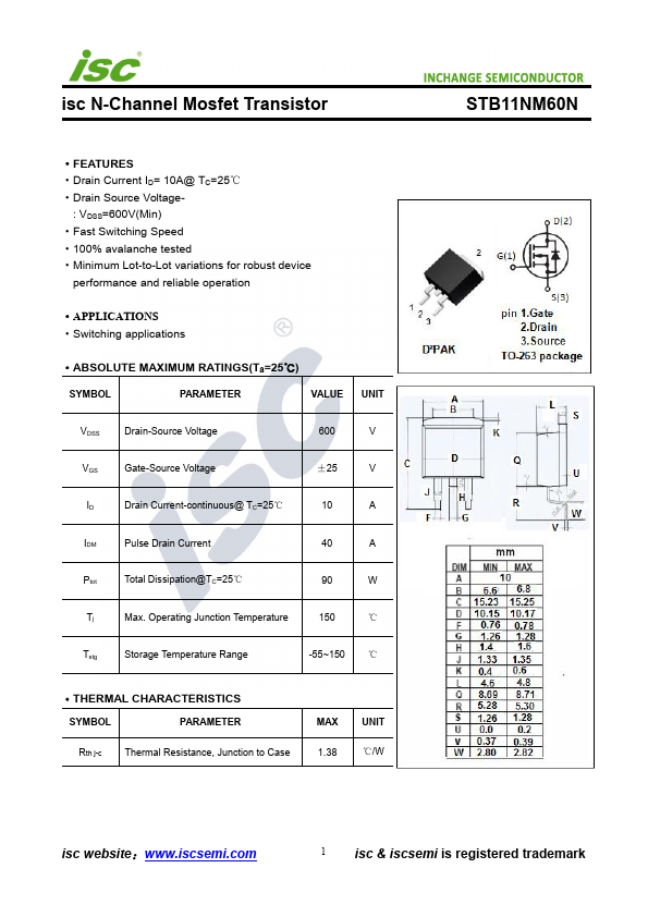 STB11NM60N