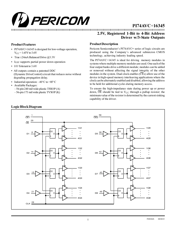 PI74AVC16345