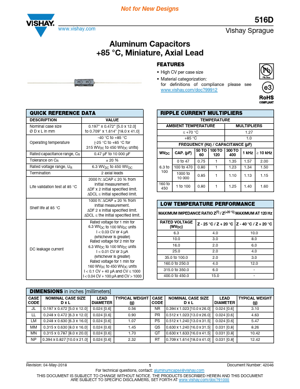 516D107M025LM6AE3