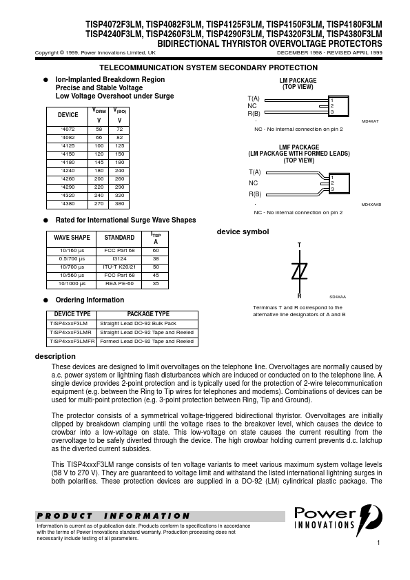 TISP4380F3LM