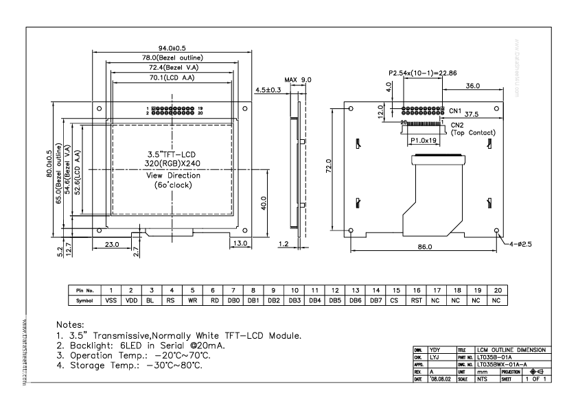 LT035BWX-01A-A