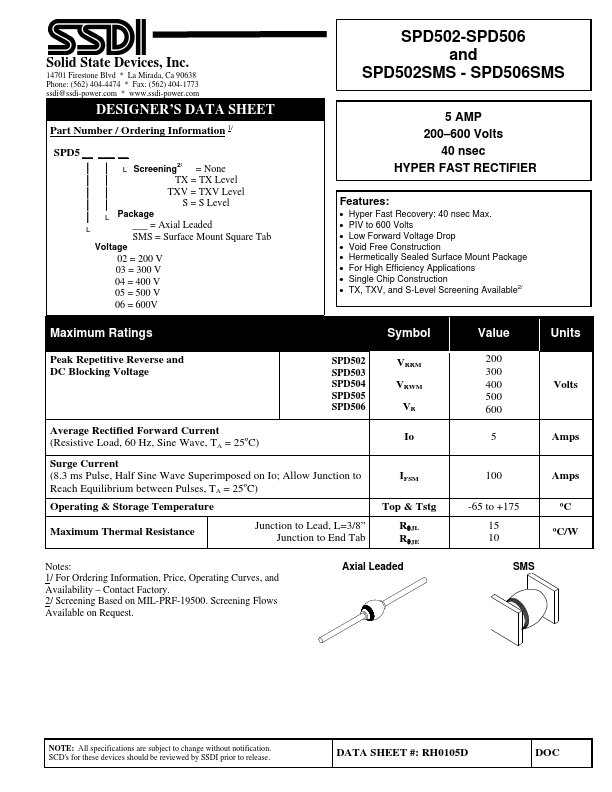 SPD505SMS