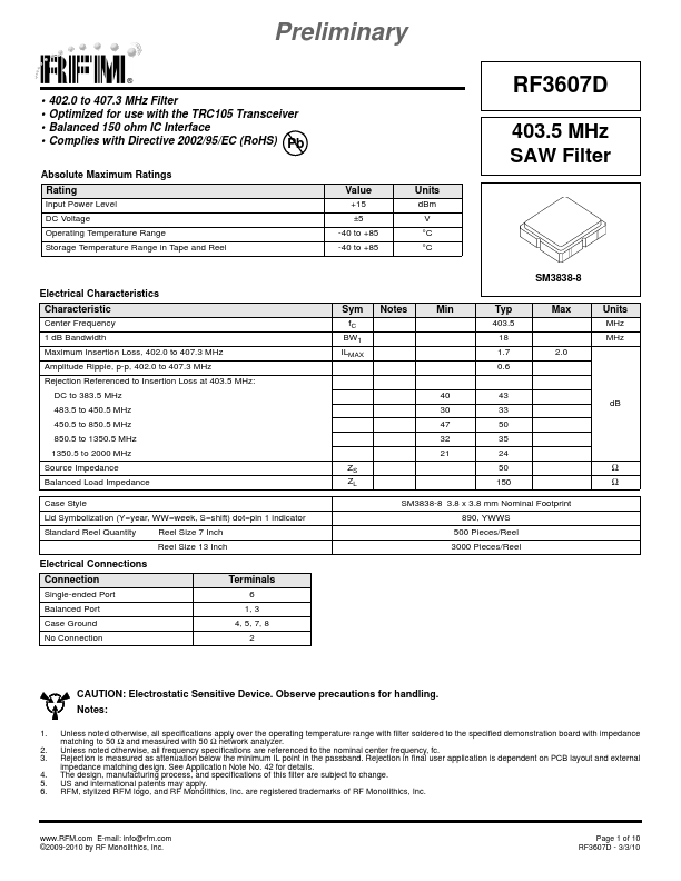 RF3607D