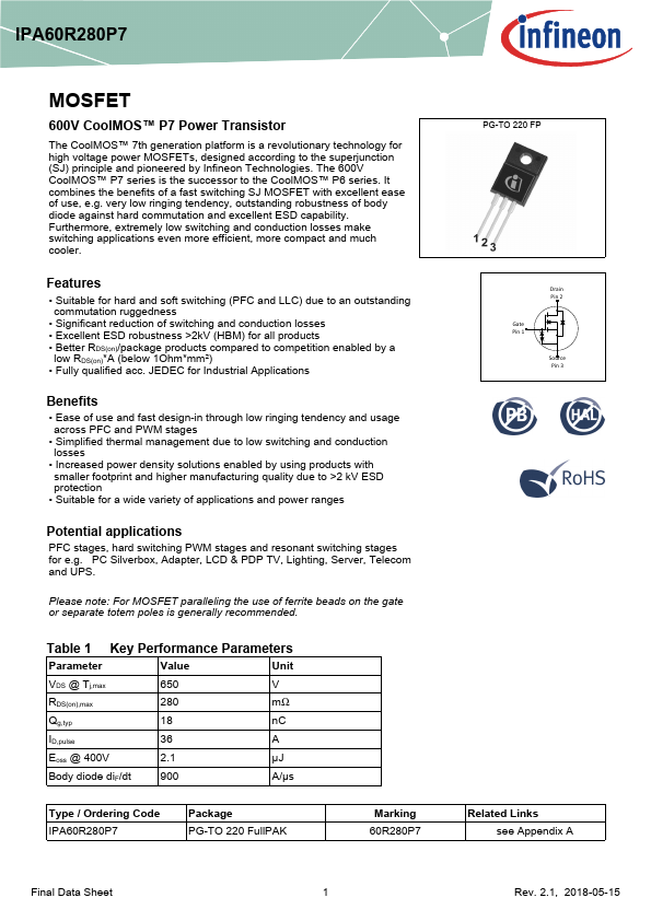 IPA60R280P7