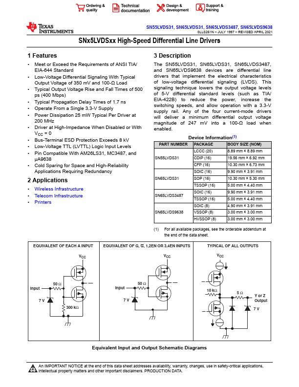 SN65LVDS31