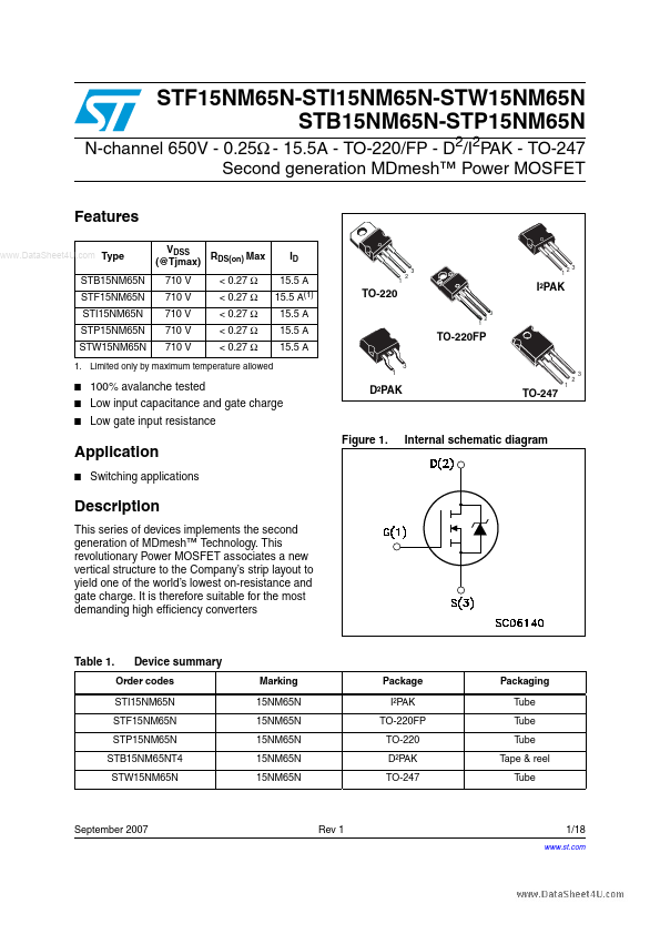 STW15NM65N