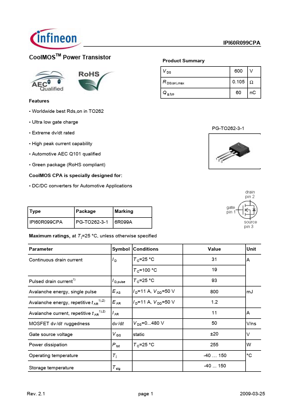 IPI60R099CPA