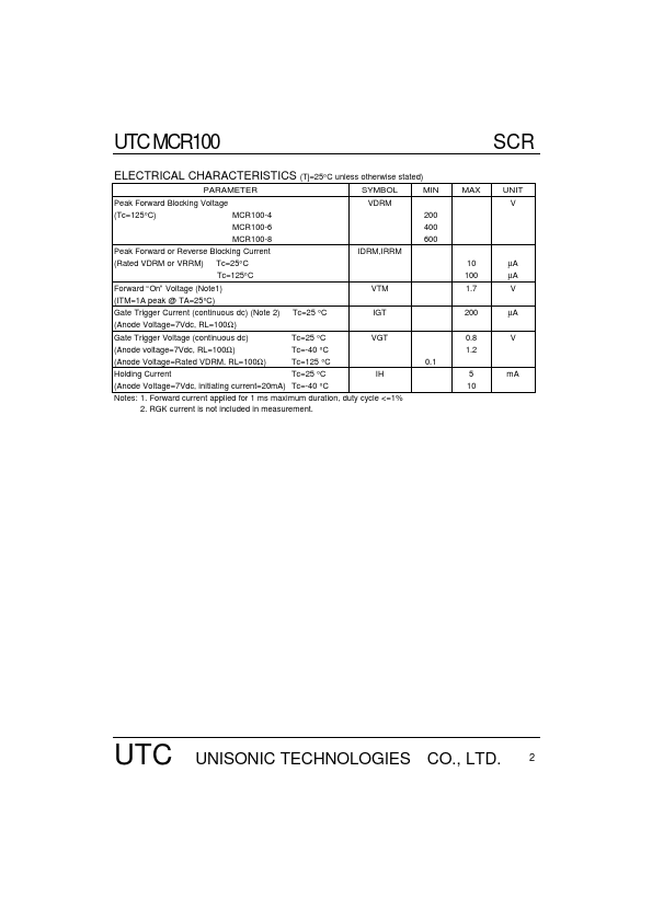 UTCMCR100