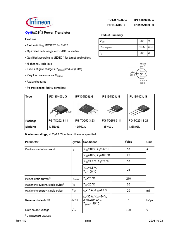 IPD135N03LG