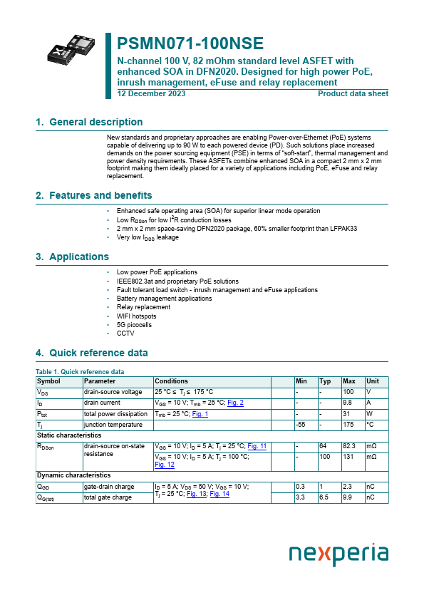 PSMN071-100NSE