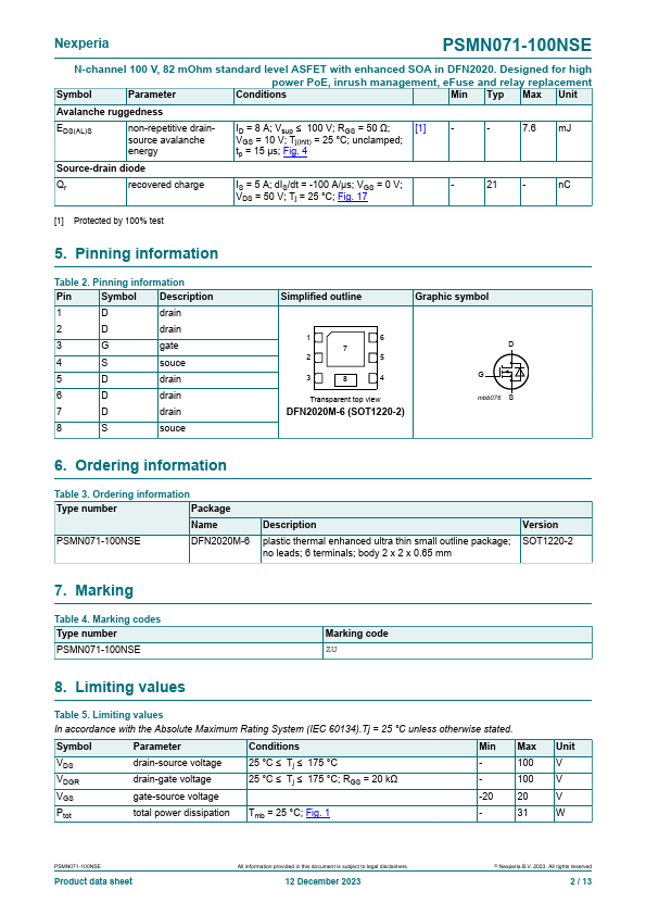 PSMN071-100NSE