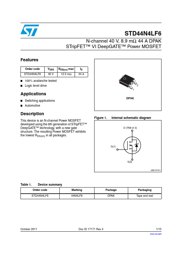 STD44N4LF6