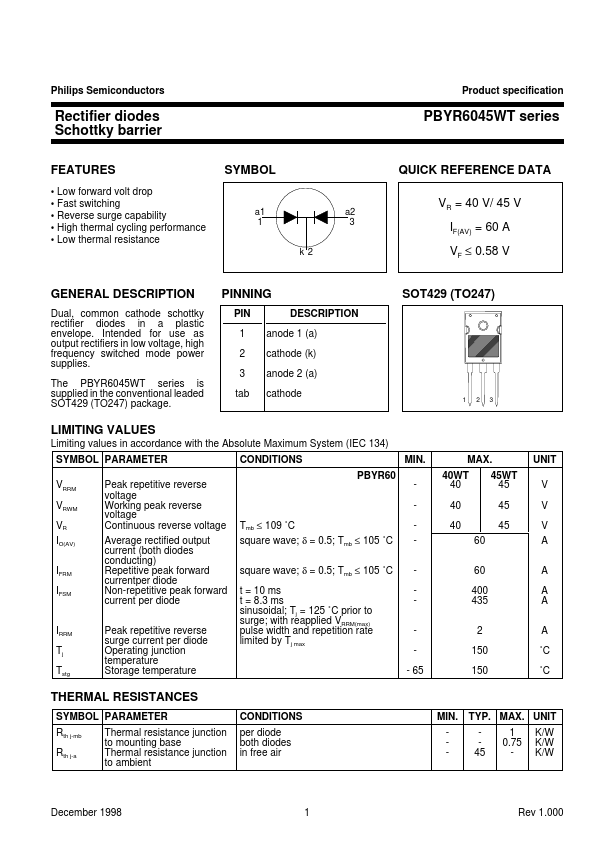 PBYR6045WT