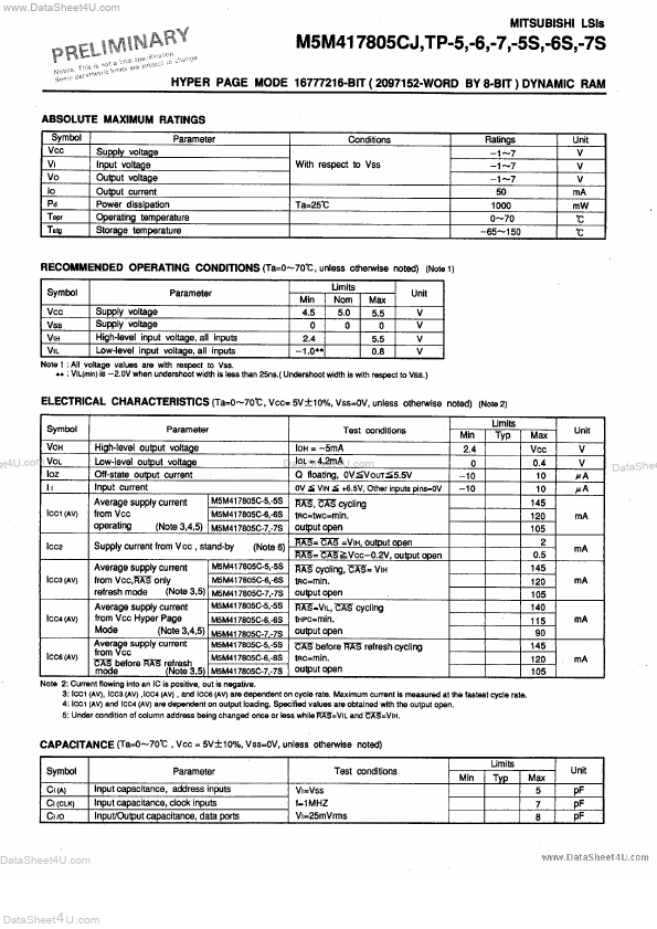 M5M417805CJ-7