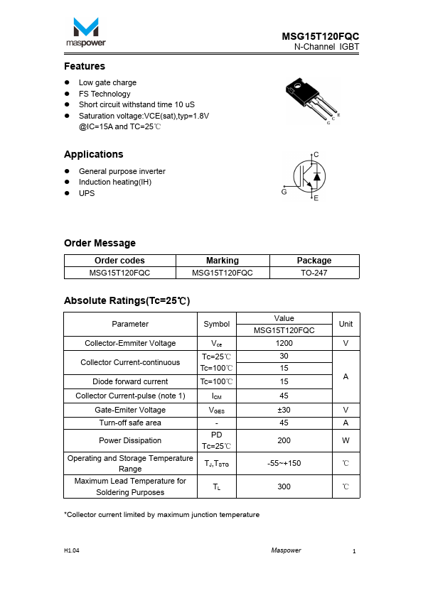 MSG15T120FQC