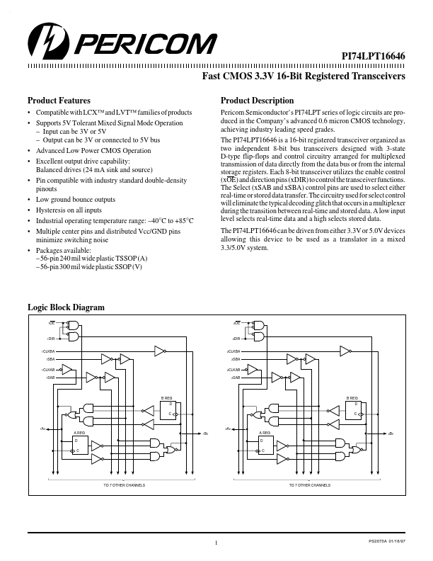 PI74LPT16646