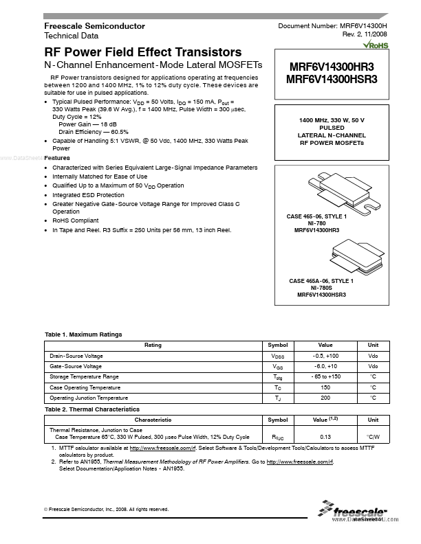 MRF6V14300HSR3