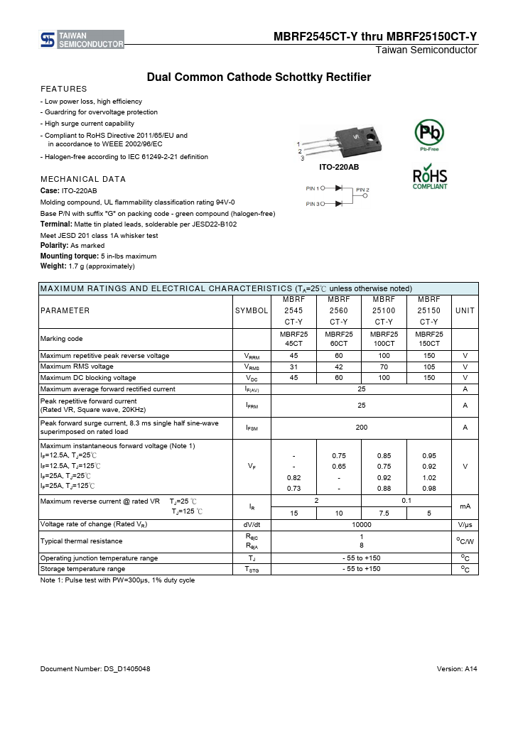 MBRF25150CT-Y