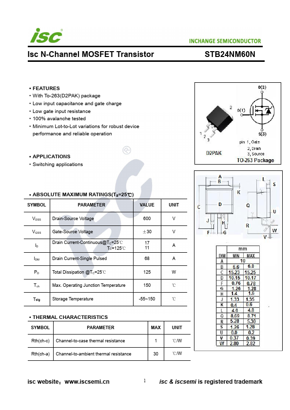 STB24NM60N