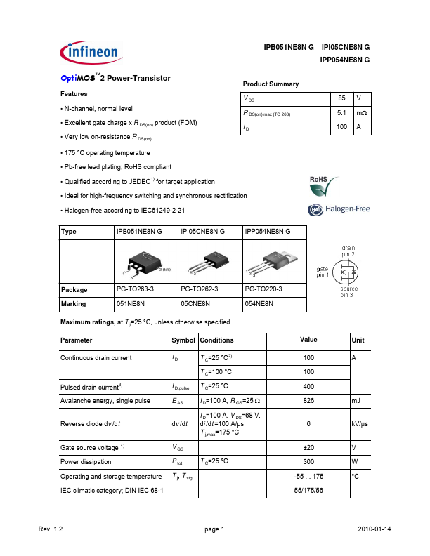 IPB051NE8N