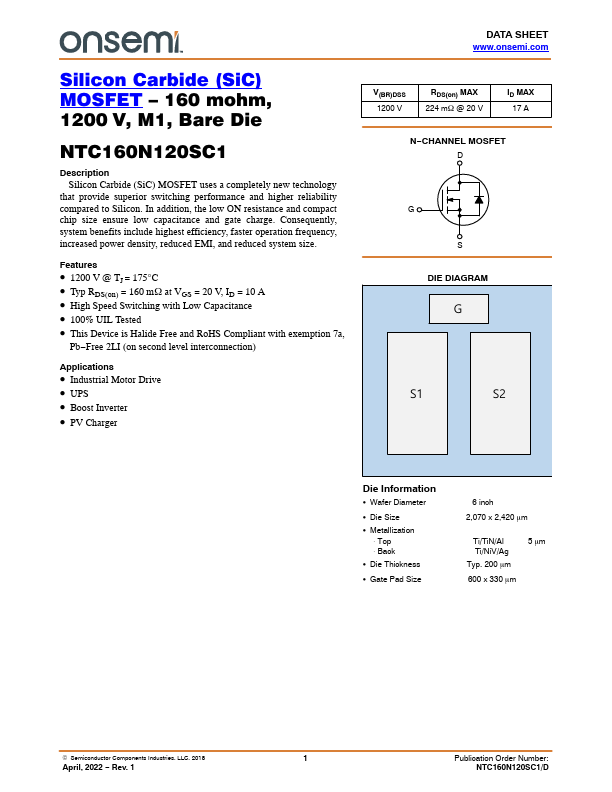 NTC160N120SC1