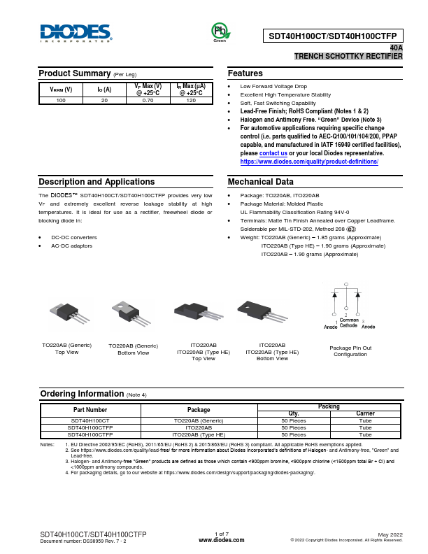 SDT40H100CTFP