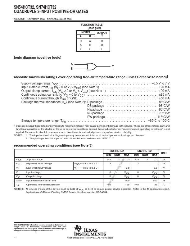 SNJ54HCT32FK