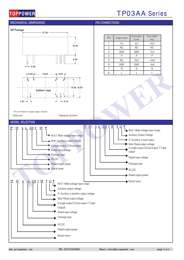 TP03AA220D05P15W