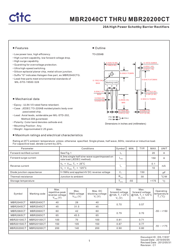 MBR2040CT