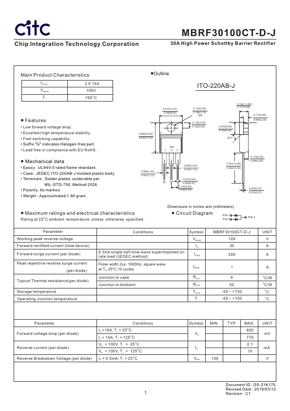 MBRF30100CT-D-J