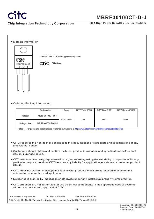 MBRF30100CT-D-J