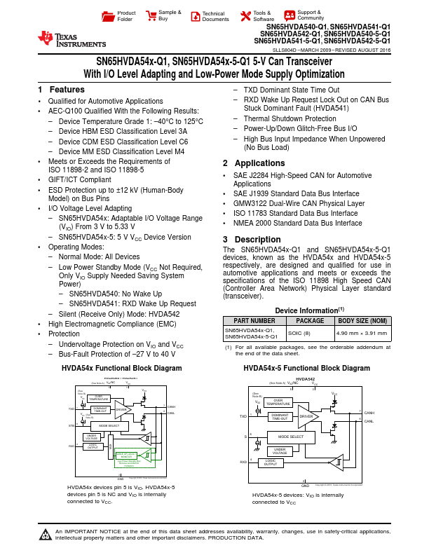 SN65HVDA541-Q1