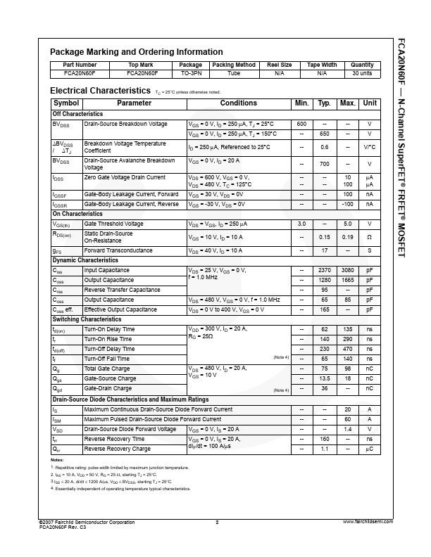 FCA20N60F