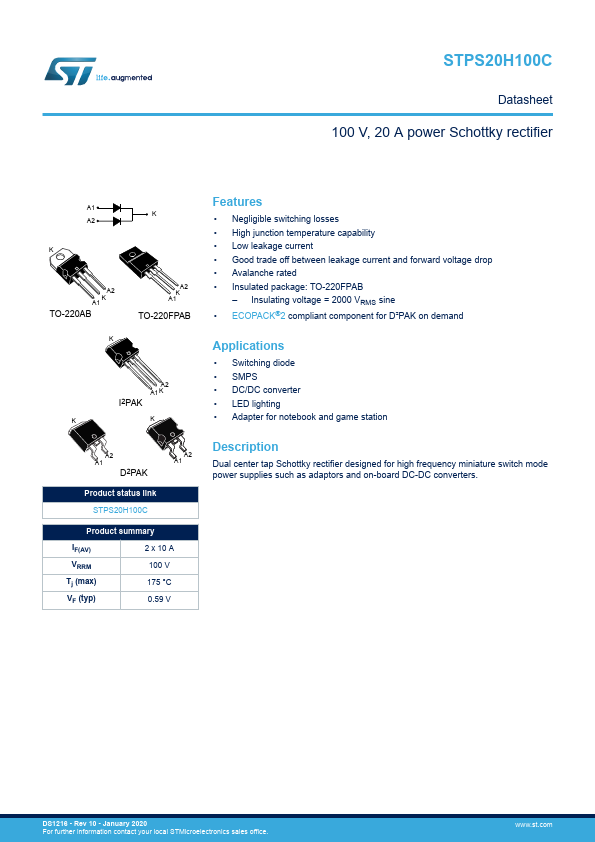 STPS20H100CR