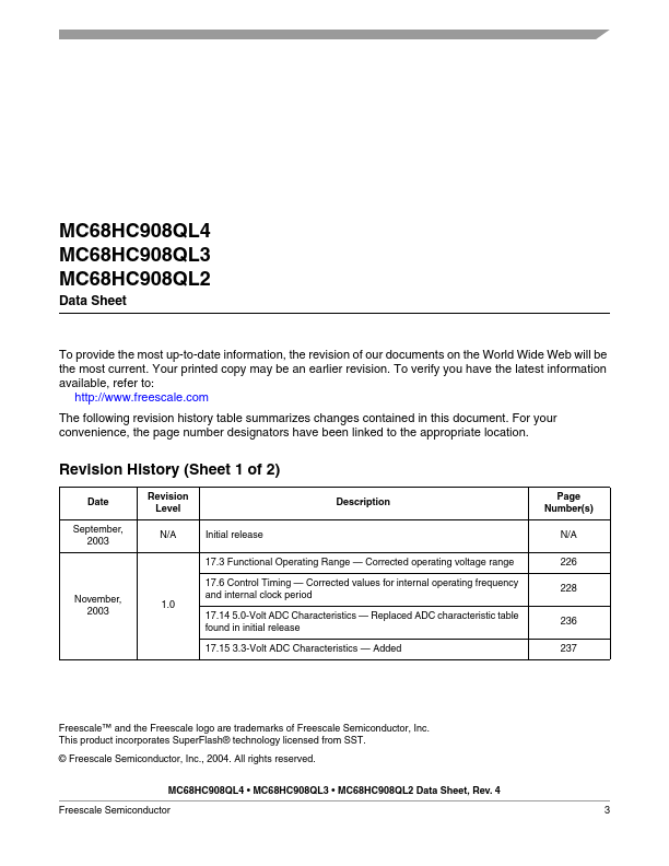 MC68HC908QL3