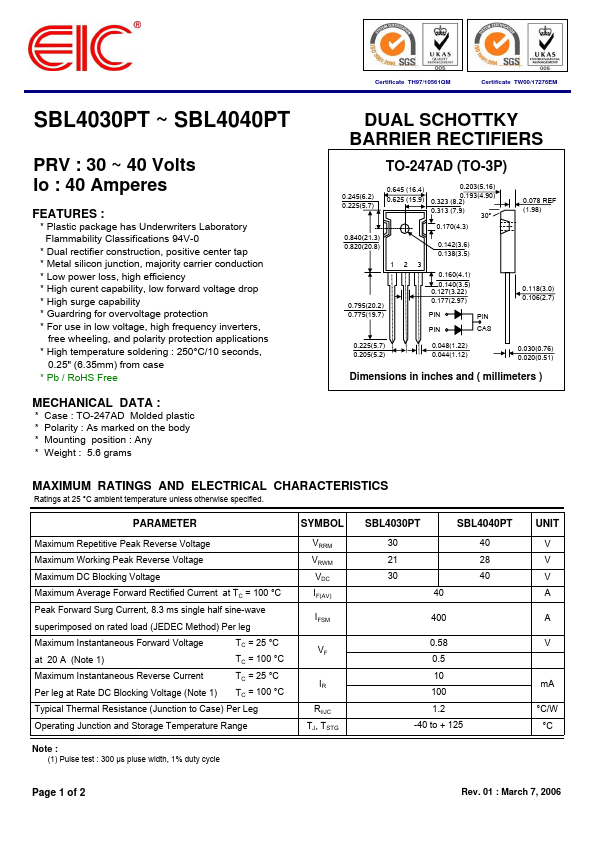 SBL4030PT